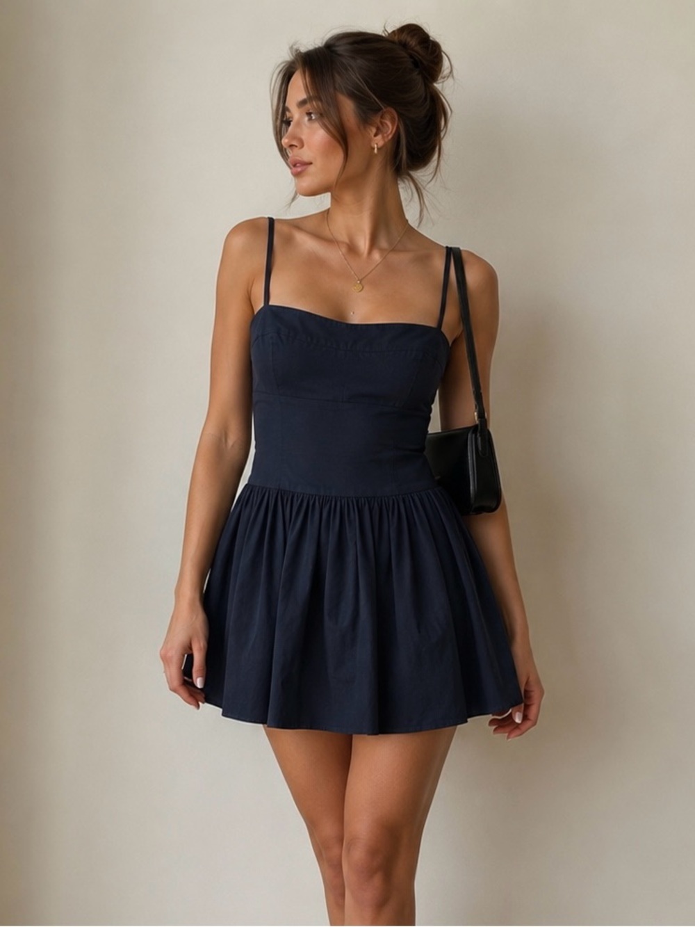 Abercrombie & Fitch Black Spaghetti-Strap Mini Dress - Picture 1 of 7